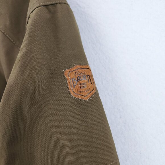 Eddie Bauer Jacket Mens Small Green Sport Shop Weather Edge Hooded Field Utility - Picture 3 of 16